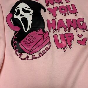Pink Graphic Hoodie with Scream Design